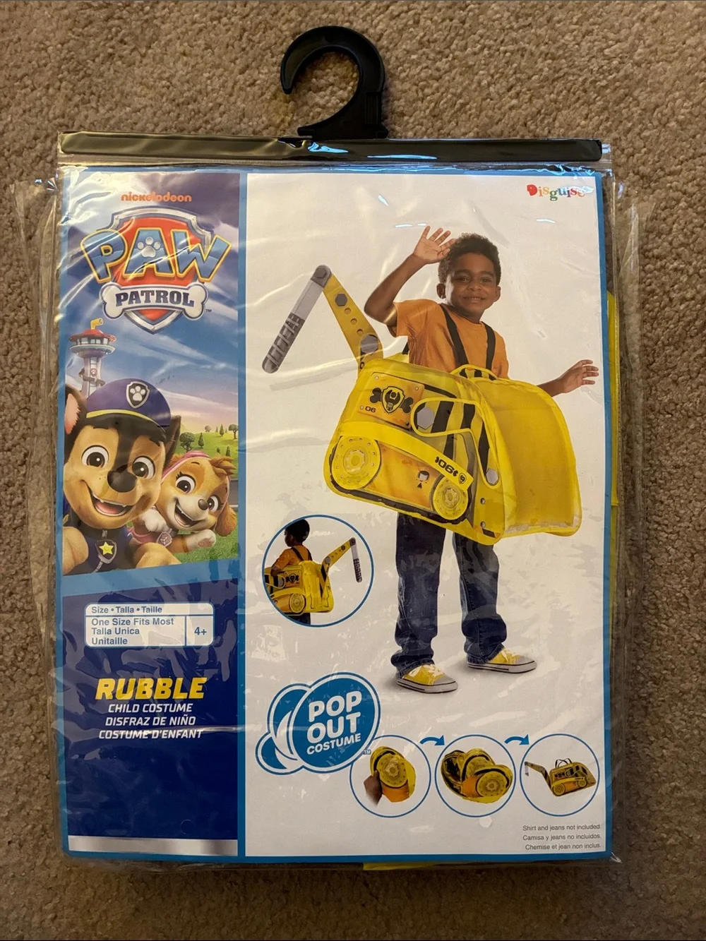 Nickelodeon Paw Patrol Rubble Pop-Out Halloween Costume